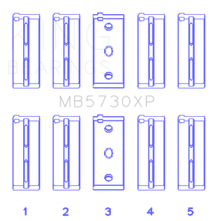 King Engine Bearings Lancia DElta Integrale (Size STDX) Main Bearing Set