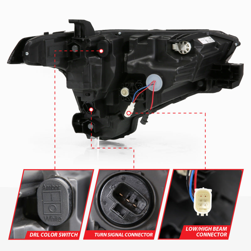 ANZO 22-24 Toyota Tundra (w/Factory LED Refl.) Z-Series Full LED Proj Headlights - Driver Side ONLY