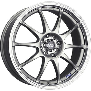 Enkei J10 18x7.5 5x100/114 38mm Offset 72.6mm Bore Dia Silver w/ Machined Lip Wheel