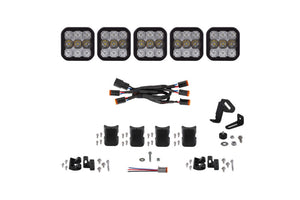 Diode Dynamics SS5 Pro Universal CrossLink 5-Pod Lightbar - White Combo