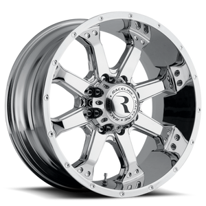 Raceline 991C Assault 16x8in / 5x127 BP / 0mm Offset / 78.1mm Bore - Chrome Wheel