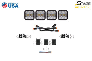 Diode Dynamics SS5 Sport Universal CrossLink 4-Pod Lightbar - White Driving