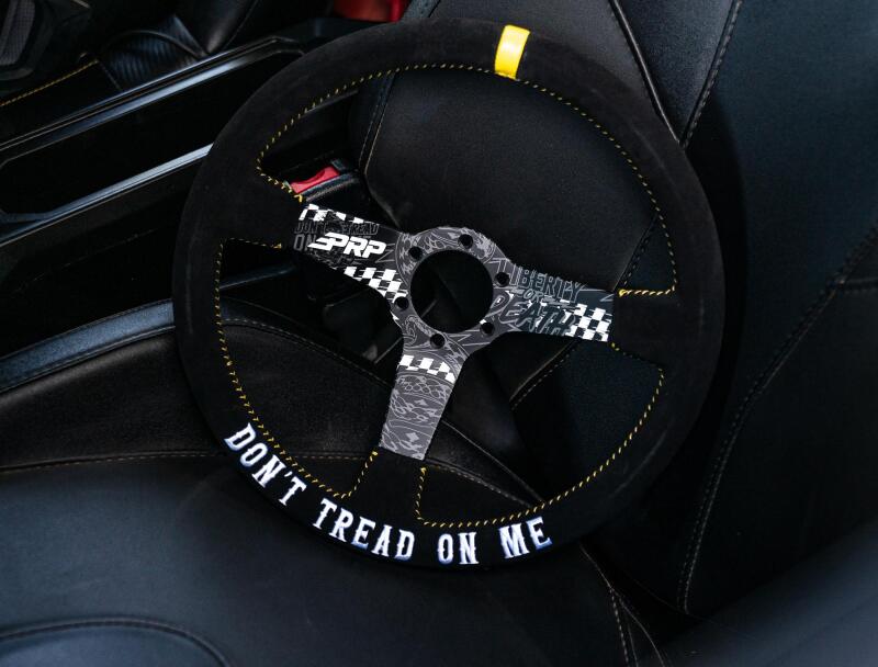 PRP Deep Dish Suede Steering Wheel - Dont Tread on Me