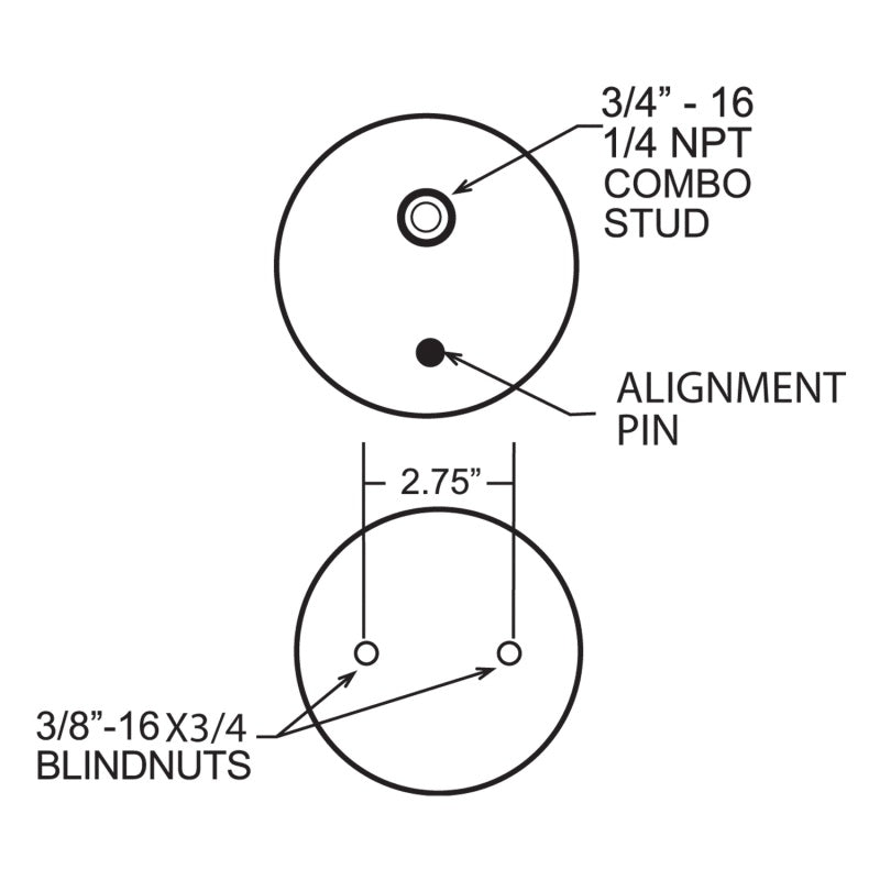 Firestone Ride-Rite Replacement Air Spring 26C 3/4CFOFF 2BN (W217607701)