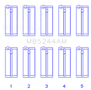 King Honda 91CI/1.5L D15A2/D15A3/D15B1/D15B2/D15B7/D15B8/D15Z1 Main Bearing Set - Size STD