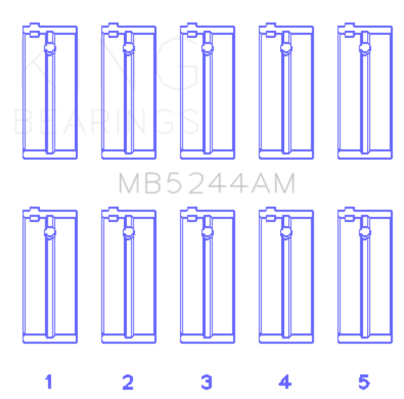 King Honda 91CI/1.5L D15A2/D15A3/D15B1/D15B2/D15B7/D15B8/D15Z1 Main Bearing Set - Size STD