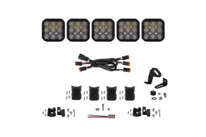 Diode Dynamics SS5 Pro Universal CrossLink 5-Pod Lightbar - White Driving