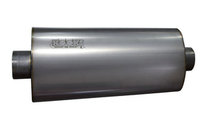 Kooks 3in Oval Center/Center Muffler 18in Long Body Polished Stainless Steel