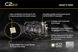 Diode Dynamics C2 2.0 Sport Yellow Driving Standard ABL (pair)