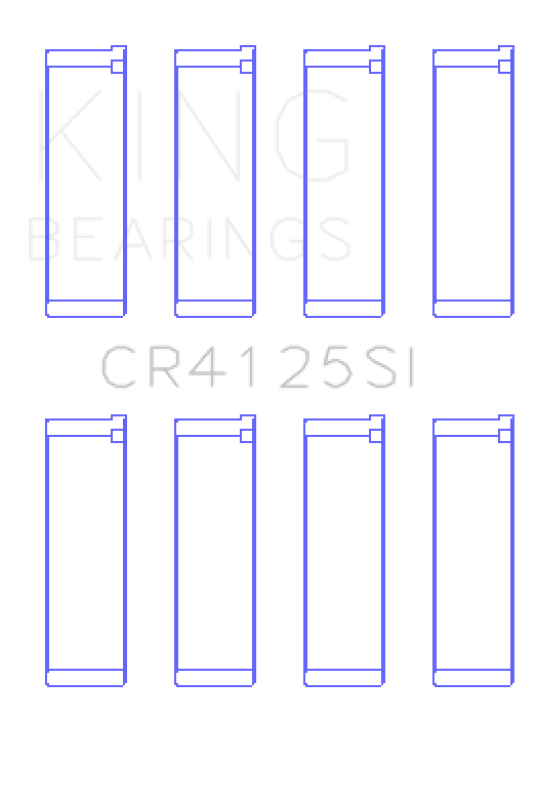 King Subaru EJ15/EJ16/EJ18/EJ20/EJ22/EJ25 (Size 0.5mm) Silicone Bi-Metal Alum Rod Bearing Set