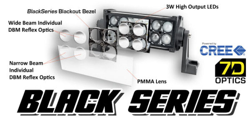 Oracle Black Series - 7D 13.5in 72W Dual Row LED Light Bar - 6000K