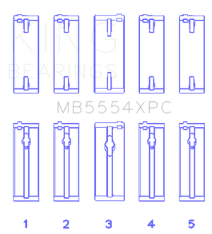 King Engine Bearings Toyota 3Sgte/16V 2.0L (Size +.026mm) Main Bearing Set