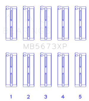 King Engine Bearings Honda F20C/F22C 16v Performance Main Bearing Set - Size STD