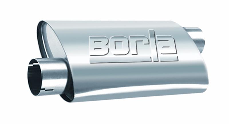 Borla Universal 4in x 9-1/2in x 14in Oval Center/Offset 3in Inlet/Outlet ProXS Muffler