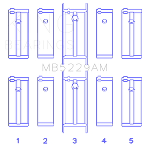 King Engine Bearings Nissan Datsun A12/(Size +0.25mm) Main Bearing Set