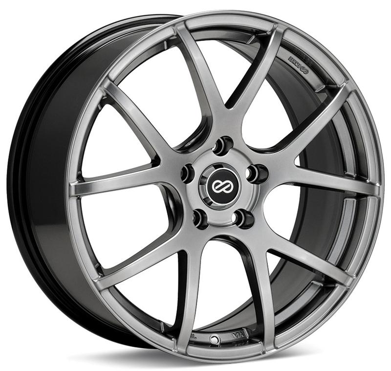 Enkei M52 18x8 50mm Offset 5x114.3 Bolt Pattern 72.6mm Bore Dia Hyper Black Wheel