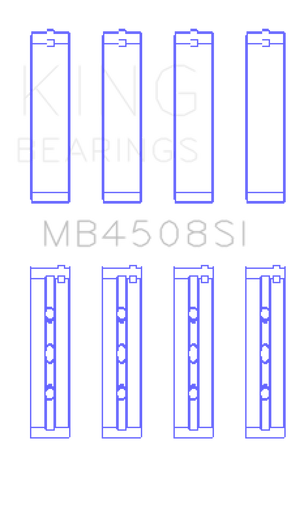 King Engine Bearings Acura J30A/J32A/J35A/J35Z (Size +0.5) Performance Main Bearing Set