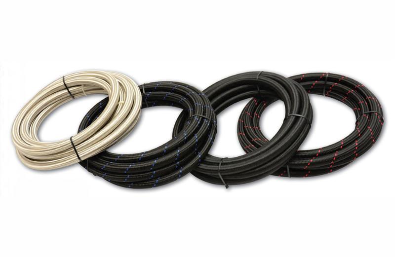 Vibrant -20 AN Black Nylon Braided Flex Hose (20 foot roll)