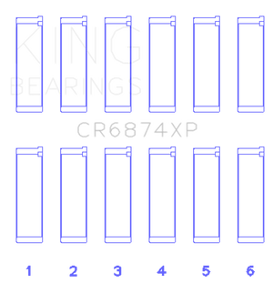 King Engine Bearings Subaru EZ30/EZ30D (Size STDX) Performance Rod Bearing Set