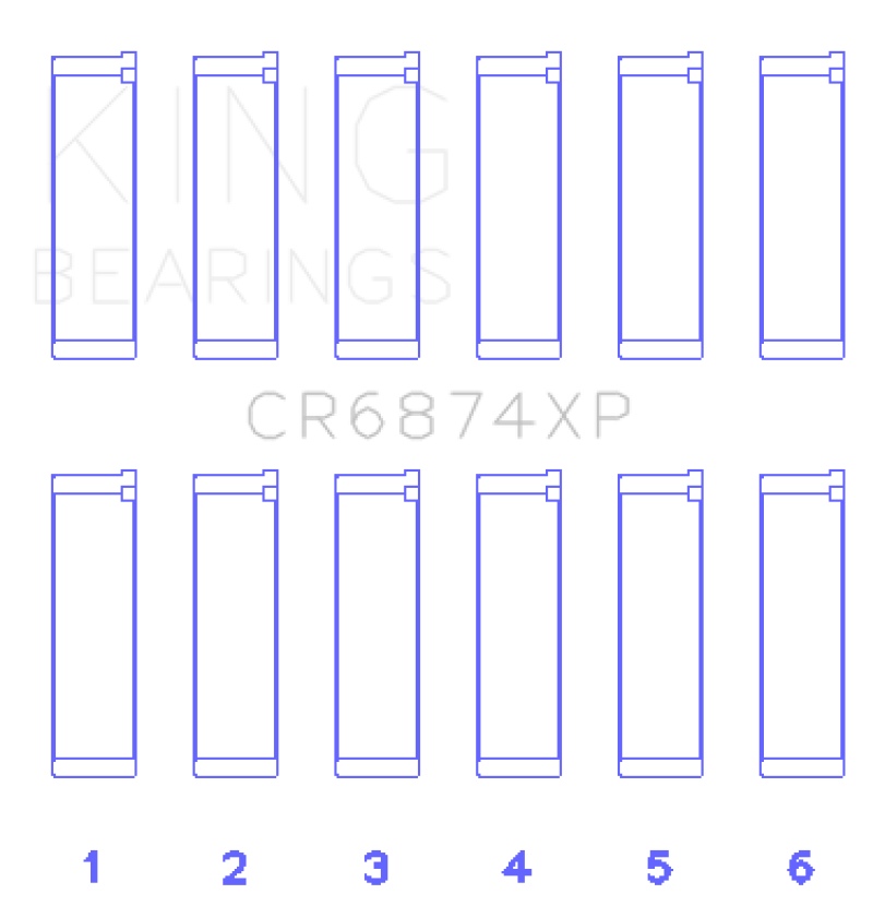 King Engine Bearings Subaru EZ30/EZ30D (Size STDX) Performance Rod Bearing Set