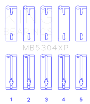 King Engine Bearings Mazda B6/B6-T/ZM/B3/B5 Main Bearing Set - Size STDX