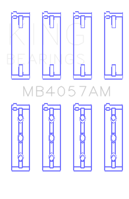 King Engine Bearings Honda C27A4 2.7L (Size STD) Main Bearing Set