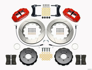 Wilwood Narrow Superlite 6R Front Hat Kit 14.00in Red 2005-Up Mazda Miata w/ Lines