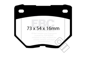 EBC 89-95 Nissan Skyline (R32) 2.6 Twin Turbo GT-R Yellowstuff Rear Brake Pads