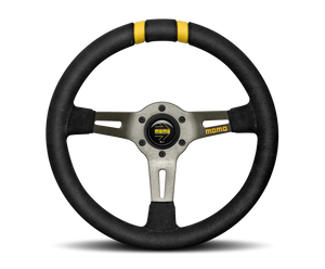 Momo MODDRIFT Steering Wheel 330 mm - Black Suede/Anthracite Spokes/2 Stripes