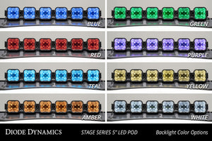 Diode Dynamics Prinsu/Sherpa Roof Racks SS5 6-Pod CrossLink Mounting Kit - Pro White Combo