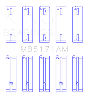 King Engine Bearings Mazda FS-DE L4/FP L4/FS L4  DOHC 16 Valve Main Bearing Set - Size STD