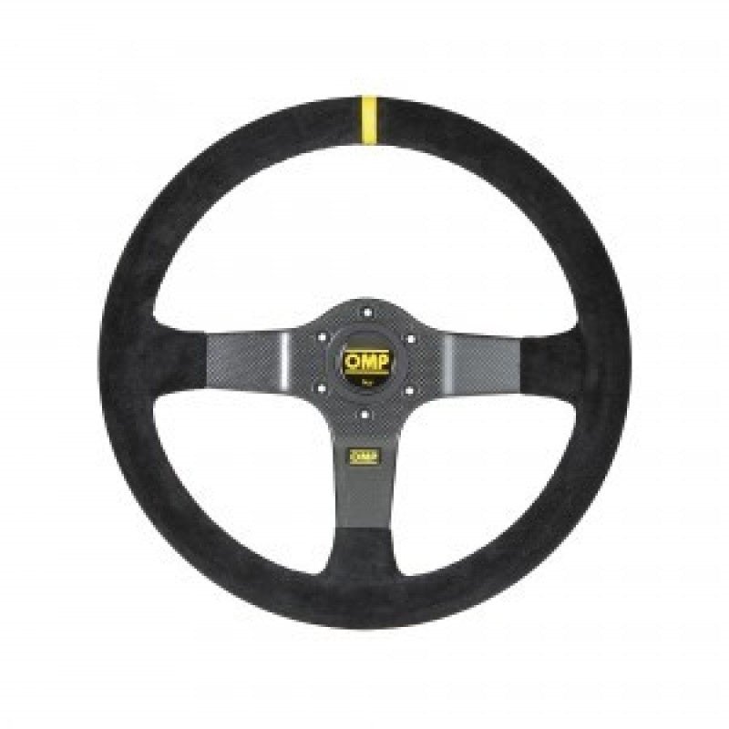 OMP Rally Steering Wheel Suede Leather (Black)