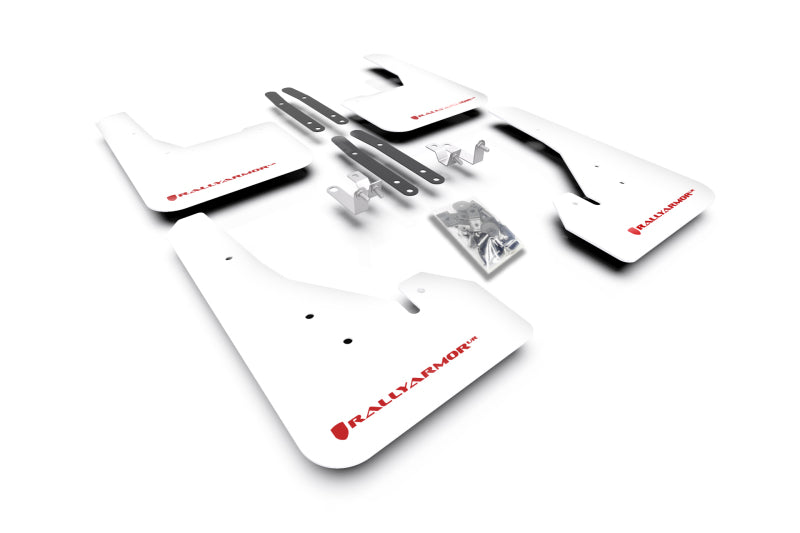 Rally Armor 18-25 Toyota Corolla Hatchback White UR Mud Flap Red Logo