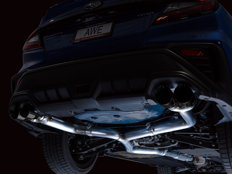 AWE Tuning 2022+ VB Subaru WRX Track Edition Exhaust - Diamond Black Tips