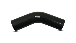 Vibrant 4 Ply Reinforced Silicone Elbow Connector - 5in ID x 4in Leg 45 Deg Elbow (BLACK)