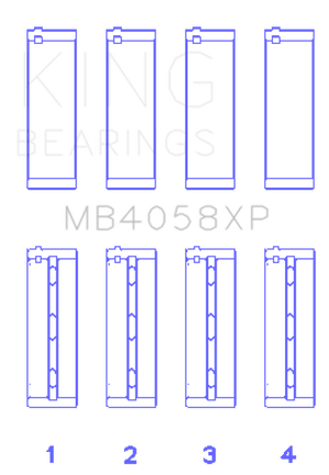 King Engine Bearings Nissan VQ35DE Performance Main Bearing Set - Size STDX