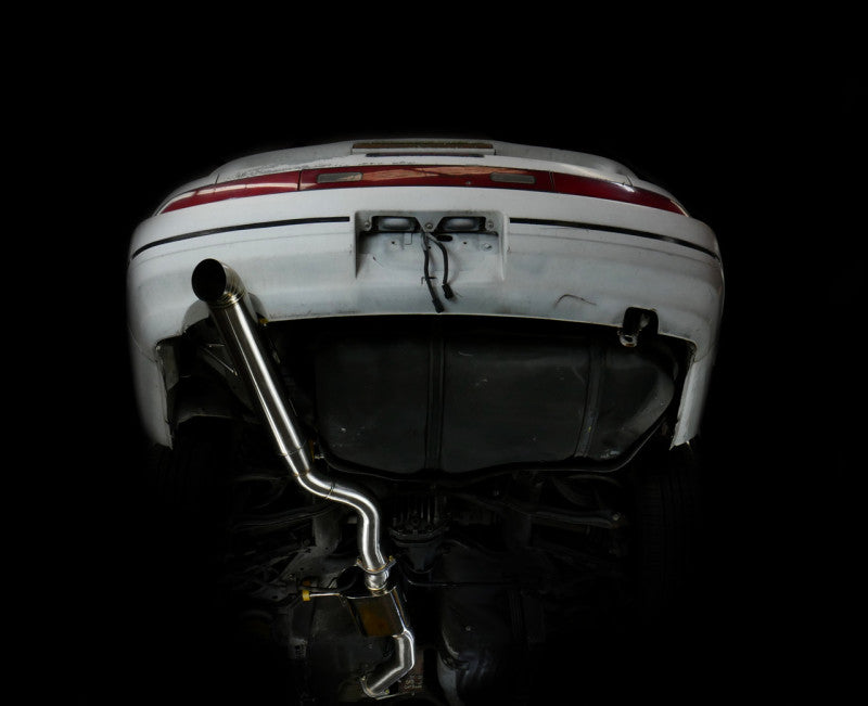 ISR Performance Series II - EP Single Tip Blast Pipe Exhaust - Resonated - 89-94 Nissan 240sx (S13)