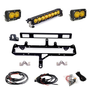 Baja Designs 2024+ Toyota Tacoma S8 10in Light Bar / S2 Pro TRD Pro Grille Conversion Light Kit