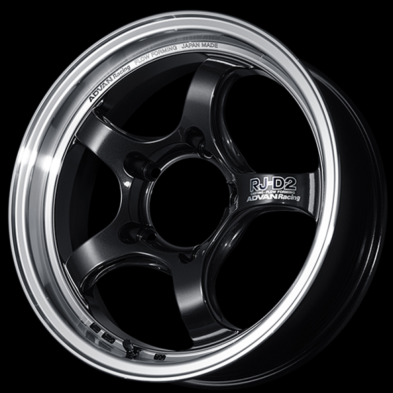 Advan RG-D2 16x5.5 / +38 Offset / 4x100 / 63mm Bore / Machining and Black Gunmetallic