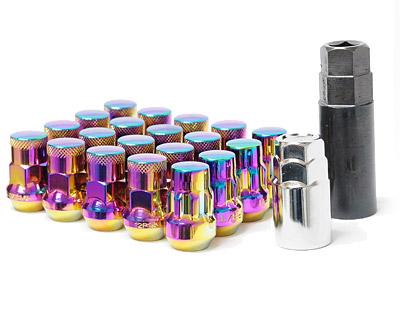 Wheel Mate Muteki SR35 Close End Lug Nuts w/ Lock Set - Black 12x1.25 35mm