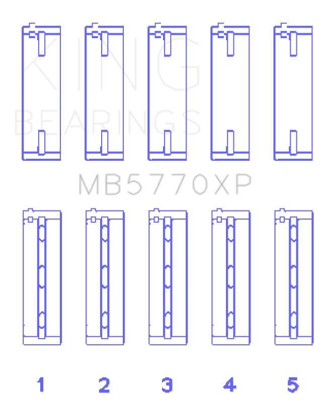 King Engine Bearings Nissan VK45DD/E/ VK50VE/ Vk56DE/VD (Size 0.25) Main Bearing Set