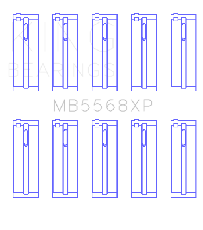 King Engine Bearings Acura D16A1/97-01 Honda H22A4/98+ F23A Performance Main Bearing Set - Size STDX