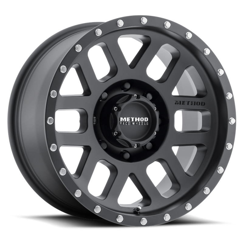 Method MR306 Mesh 18x9 -12mm Offset 8x6.5 130.81mm CB Matte Black Wheel