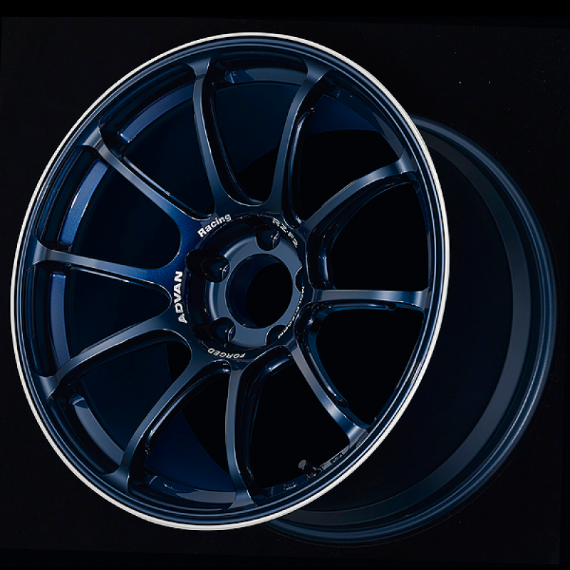 Advan RZ-F2 18x7.5 / +48 Offset / 5x114.3 / 73mm Bore / Racing Titanium Blue and Ring