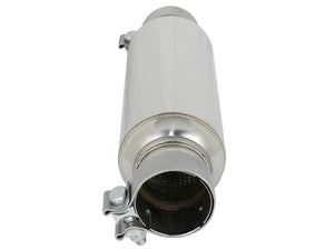 aFe MACH Force-Xp Resonator 2-1/2 IN Inlet/Outlet x 4 IN Dia. x 12 IN Body x 15 IN Overall Length