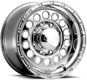 Raceline 887 Rock Crusher 17x9in / 8x170 BP / 0mm Offset / 130.81mm Bore - Polished Wheel