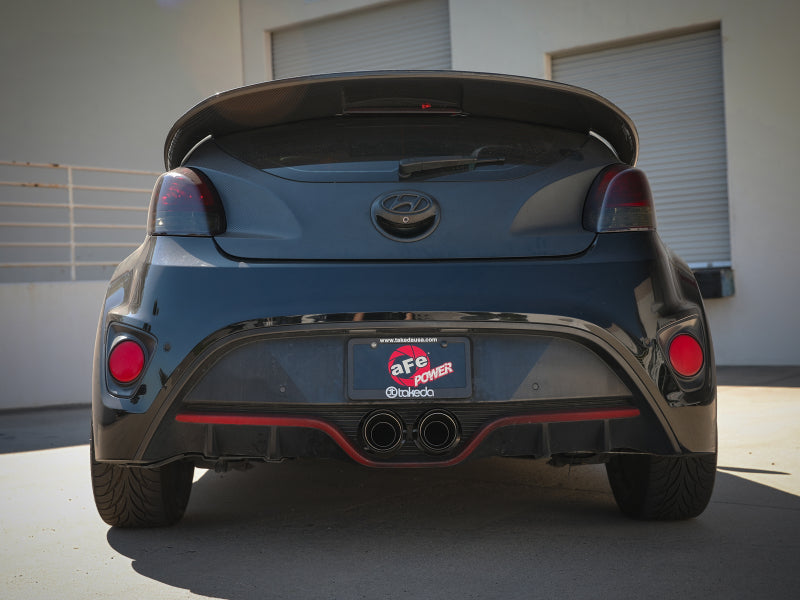 aFe Takeda 2-1/2in to 3in  SS-304 Cat-Back Exhaust w/ C/F Tips 13-17 Hyundai Veloster L4-1.6L