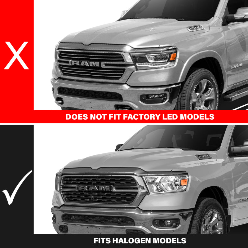 ANZO 19-24 RAM 1500 (New Body/OE Halogen) Full LED Proj Headlights DRL/SeqSig Black - Driver Side