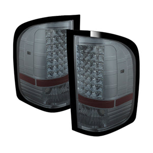 xTune Chevy Silverado 07-13 LED Tail Lights Smoke ALT-JH-CS07-LED-SM