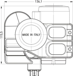Hella Compressed Air Trumpet Horn 12V